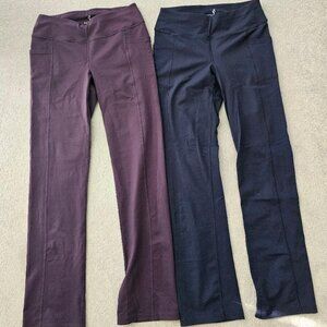 Two pr Skechers Go Walk Yoga Pant with Flex Technology sz Medium Navy Purple